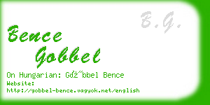 bence gobbel business card